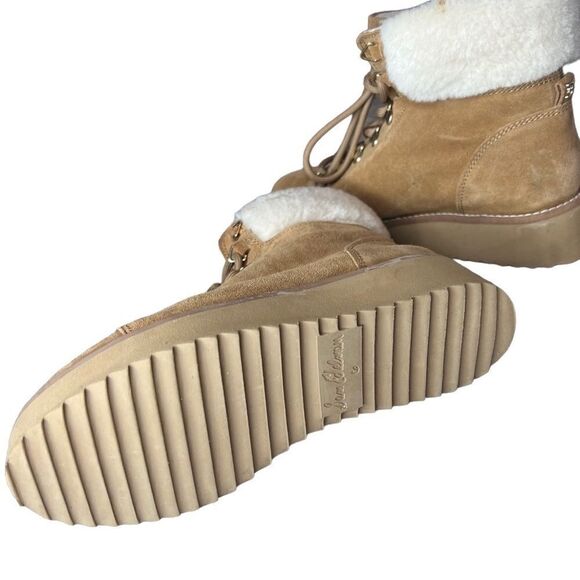 Sam Edelman Franc cognac fur trim boots size 6 - Picture 7 of 9